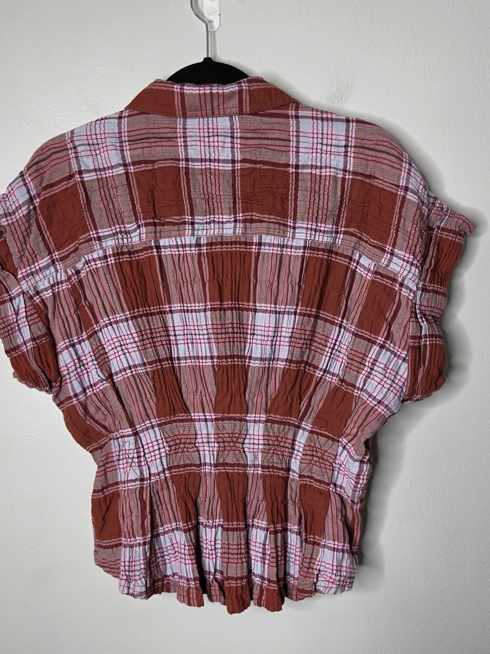 Pilcro The Bobbie Plaid Fitted Waist Shirt - Picture 5 of 8